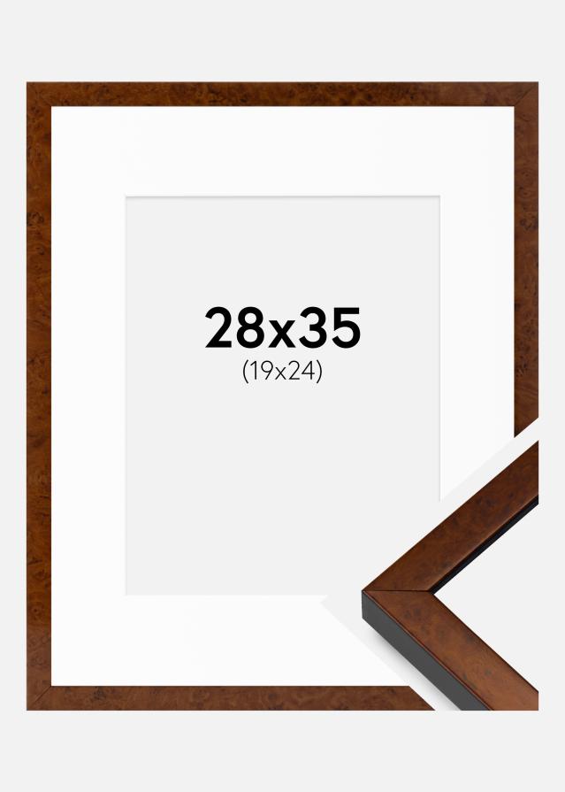 Ram med passepartou Frame Ares Walnut 28x35 cm - Mounts White 20x25 cm