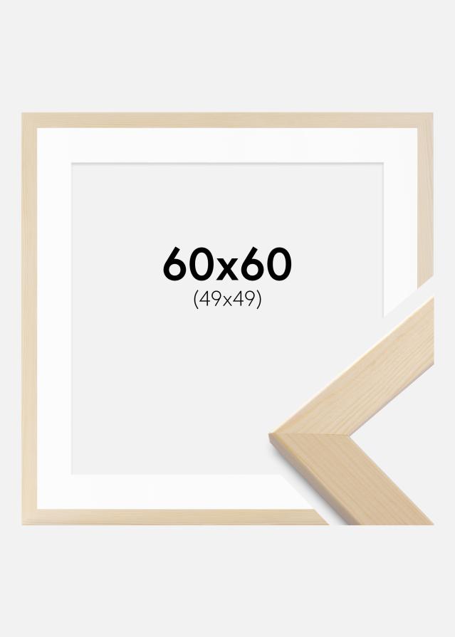 Ram med passepartou Frame Trendline Nature 60x60 cm - Mounts White 50x50 cm