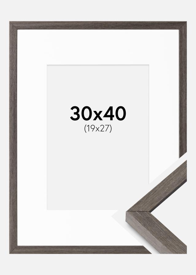 Ram med passepartou Frame Ares Grey Oak 30x40 cm - Mounts White 20x28 cm