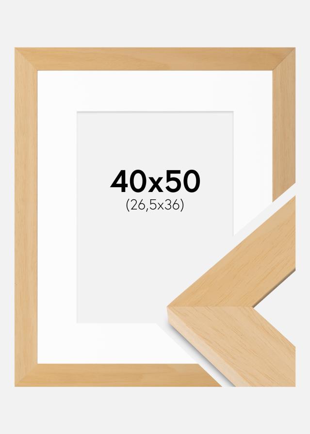 Ram med passepartou Frame Juno Wood 40x50 cm - Mounts White 27.5x37 cm