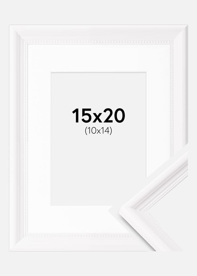 Ram med passepartou Frame Gala White 15x20 cm - Picture Mount White 11x15 cm