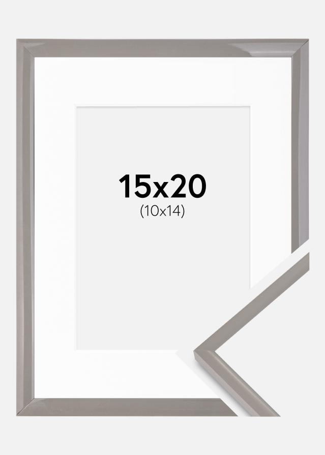 Ram med passepartou Frame New Lifestyle Earth Grey 15x20 cm - Mounts White 11x15 cm