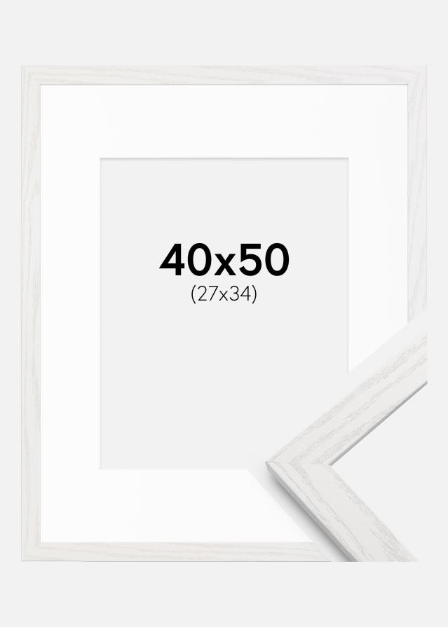 Ram med passepartou Frame Stilren White Oak 40x50 cm - Mounts White 28x35 cm