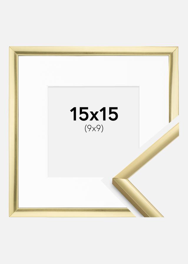 Ram med passepartou Frame New Lifestyle Gold 15x15 cm - Mounts White 10x10 cm