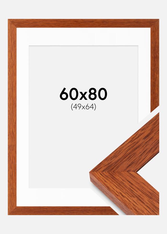 Ram med passepartou Frame Juno Cherry 60x80 cm - Mounts White 50x65 cm