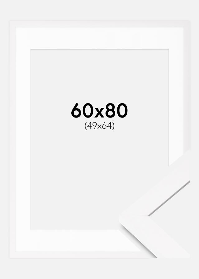 Ram med passepartou Frame BGA Classic White 60x80 cm - Mounts White 50x65 cm