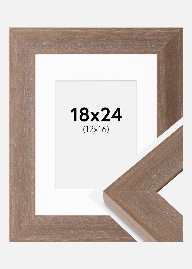 Ram med passepartou Frame Juno Gray 18x24 cm - Mounts White 13x17 cm