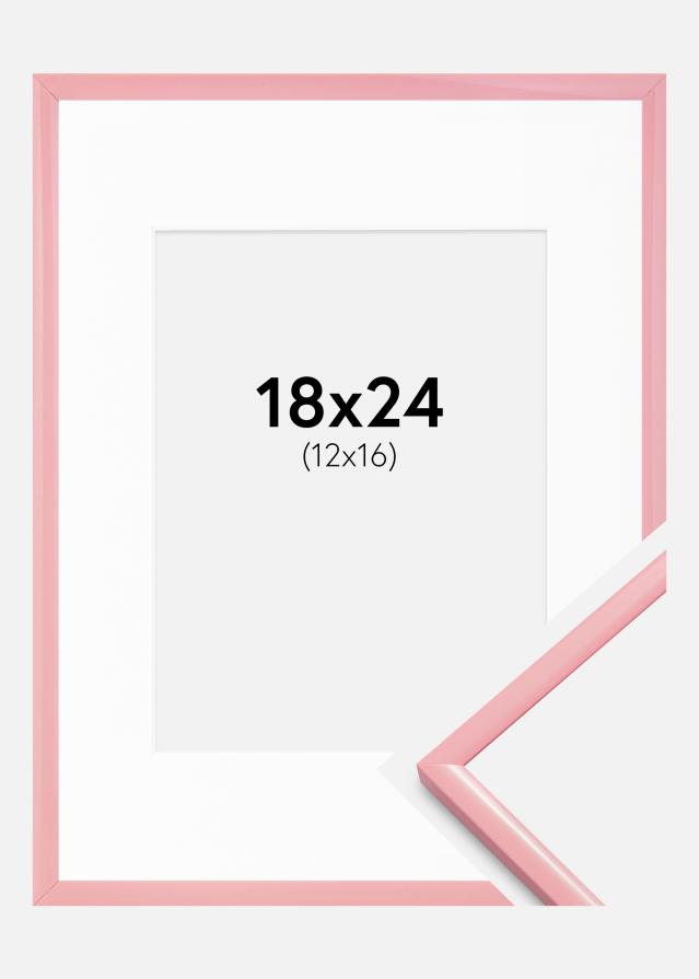 Ram med passepartou Frame New Lifestyle Pink 18x24 cm - Mounts White 13x17 cm
