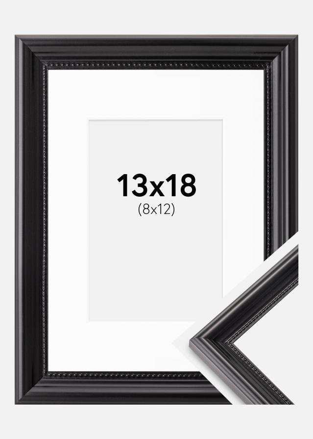 Ram med passepartou Frame Gala Black 13x18 cm - Picture Mount White 9x13 cm