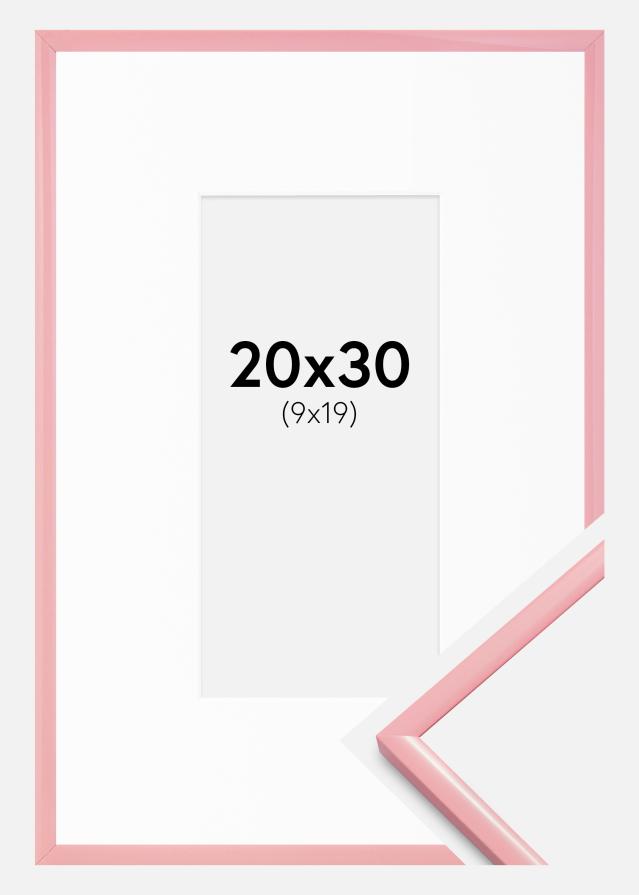 Ram med passepartou Frame New Lifestyle Pink 20x30 cm - Mounts White 10x20 cm