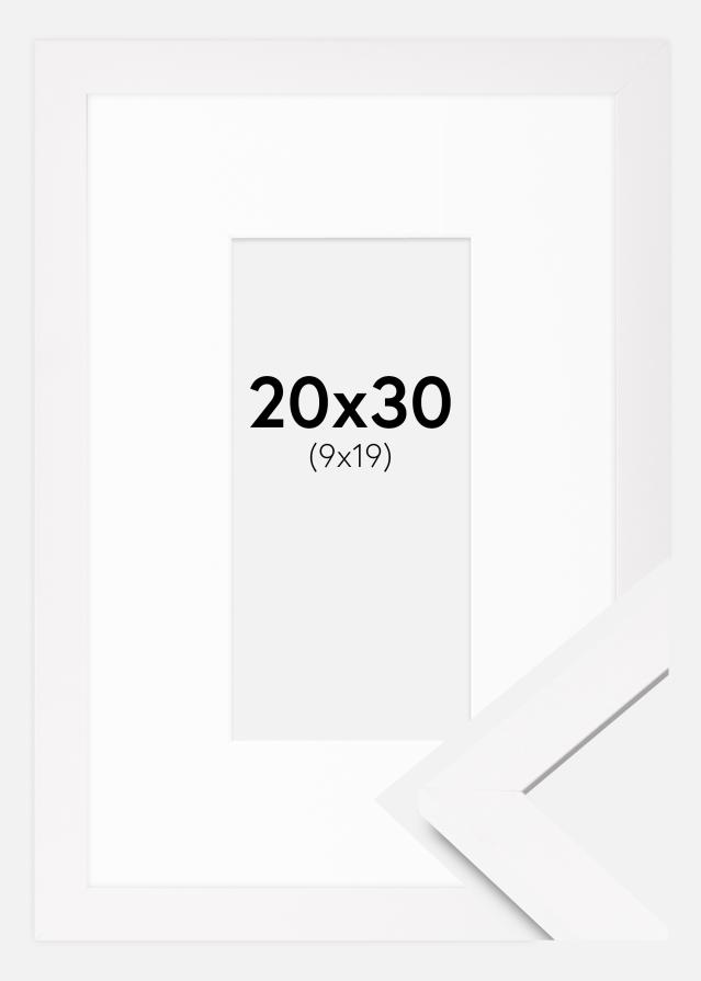Ram med passepartou Frame BGA Classic White 20x30 cm - Mounts White 10x20 cm