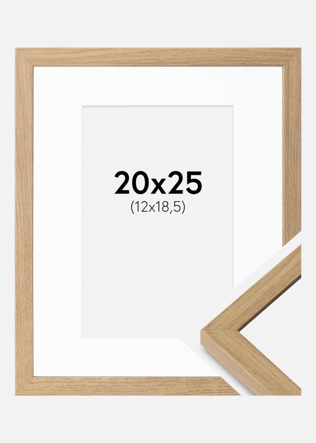 Ram med passepartou Frame Ares Natural Oak 20x25 cm - Mounts White 13x19.5 cm