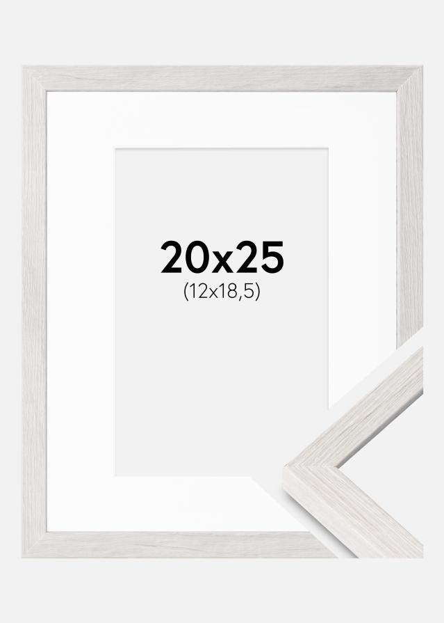 Ram med passepartou Frame Ares White Oak 20x25 cm - Mounts White 13x19.5 cm