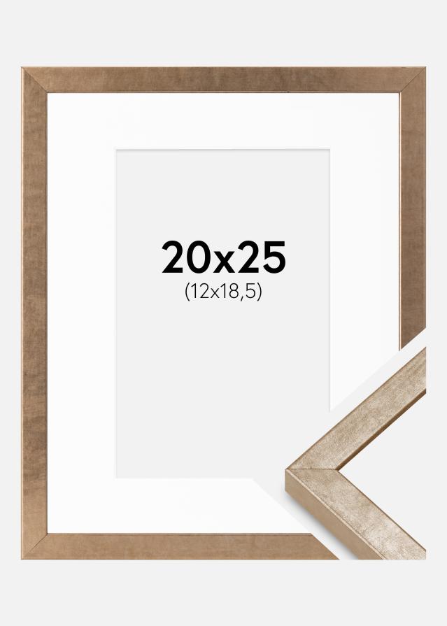 Ram med passepartou Frame Ares Brass 20x25 cm - Mounts White 13x19.5 cm