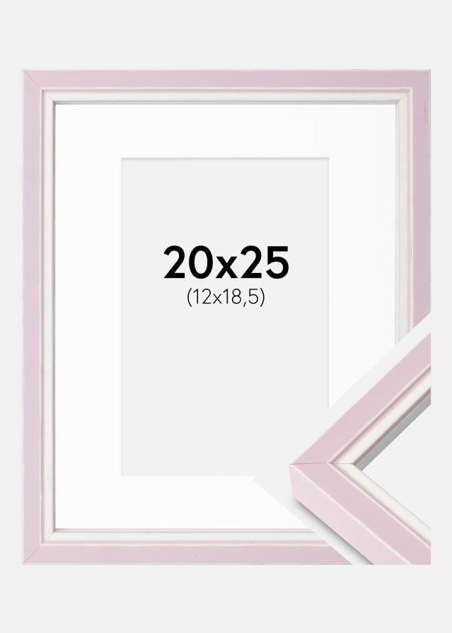 Ram med passepartou Frame Diana Pink 20x25 cm - Mounts White 13x19.5 cm
