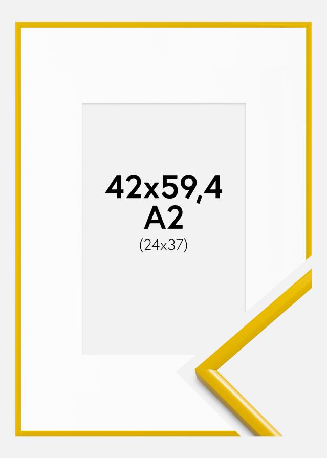 Ram med passepartou Frame New Lifestyle Yellow 42x59.4 cm - Mounts White 25x38 cm