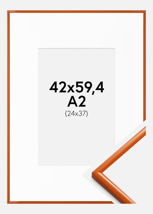 Ram med passepartou Frame New Lifestyle Orange 42x59.4 cm - Mounts White 25x38 cm