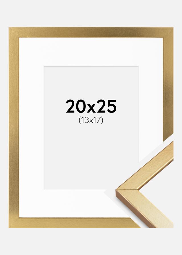 Ram med passepartou Frame Minerva Gold 20x25 cm - Mounts White 14x18 cm