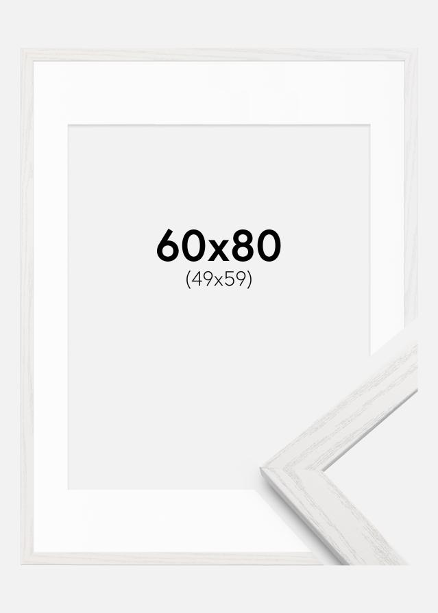 Ram med passepartou Frame Stilren White Oak 60x80 cm - Mounts White 50x60 cm