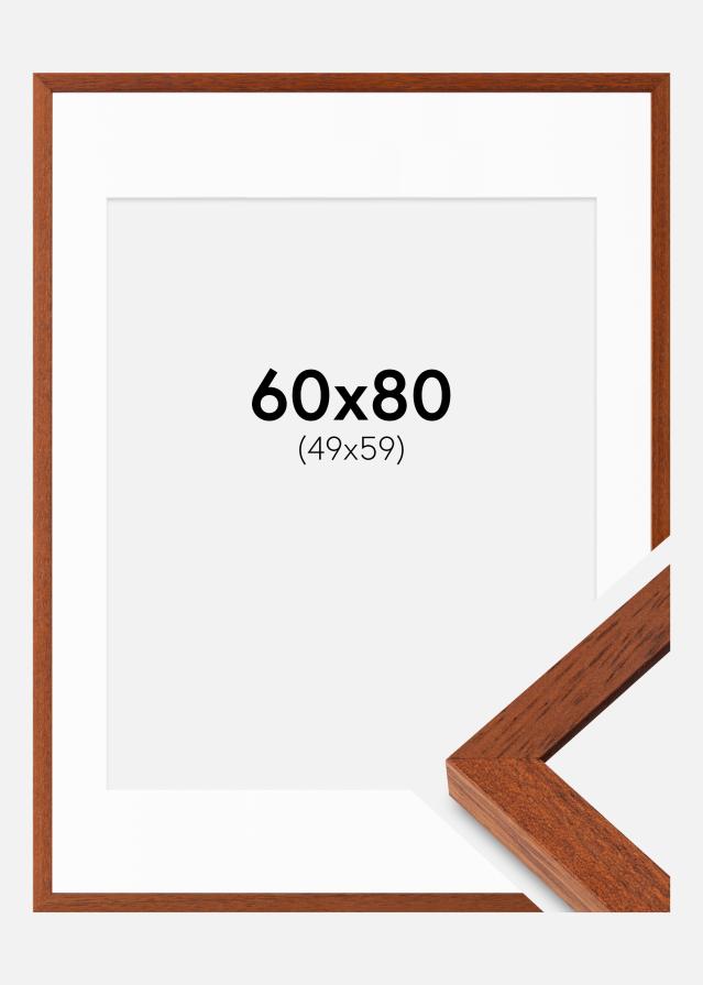 Ram med passepartou Frame Hermes Cherry 60x80 cm - Mounts White 50x60 cm