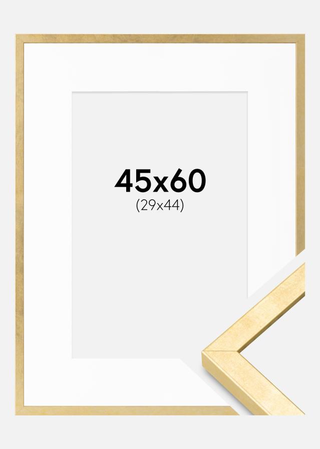 Ram med passepartou Frame Ares Gold 45x60 cm - Mounts White 30x45 cm