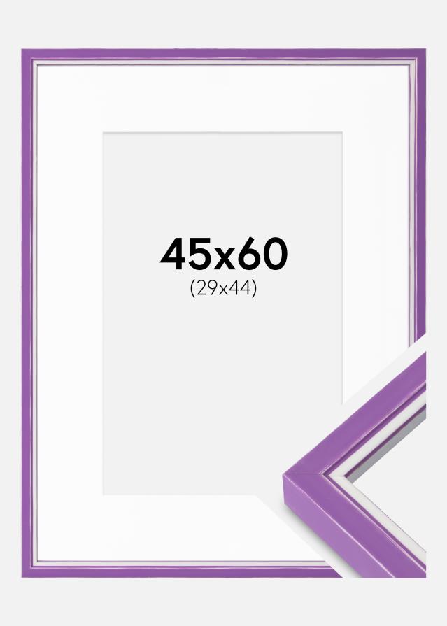 Ram med passepartou Frame Diana Purple 45x60 cm - Mounts White 30x45 cm