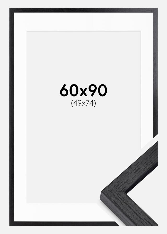 Ram med passepartou BGA Box Frame Black 60x90 cm - Mounts White 50x75 cm