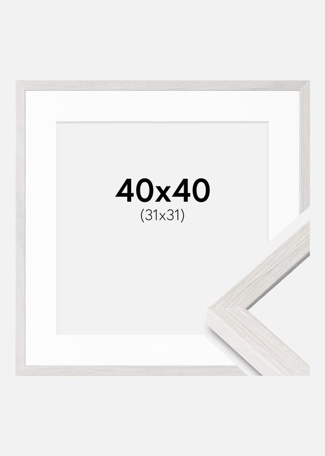 Ram med passepartou Frame Ares White Oak 40x40 cm - Mounts White 32x32 cm