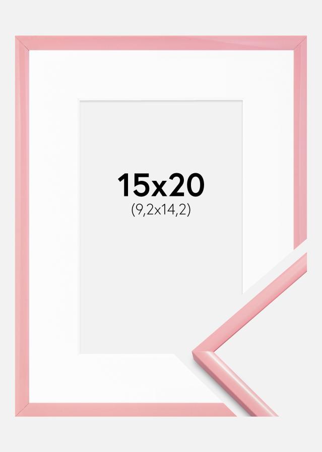 Ram med passepartou Frame New Lifestyle Pink 15x20 cm - Mounts White 4x6 inches