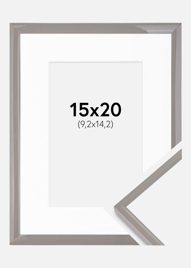 Ram med passepartou Frame New Lifestyle Earth Grey 15x20 cm - Mounts White 4x6 inches