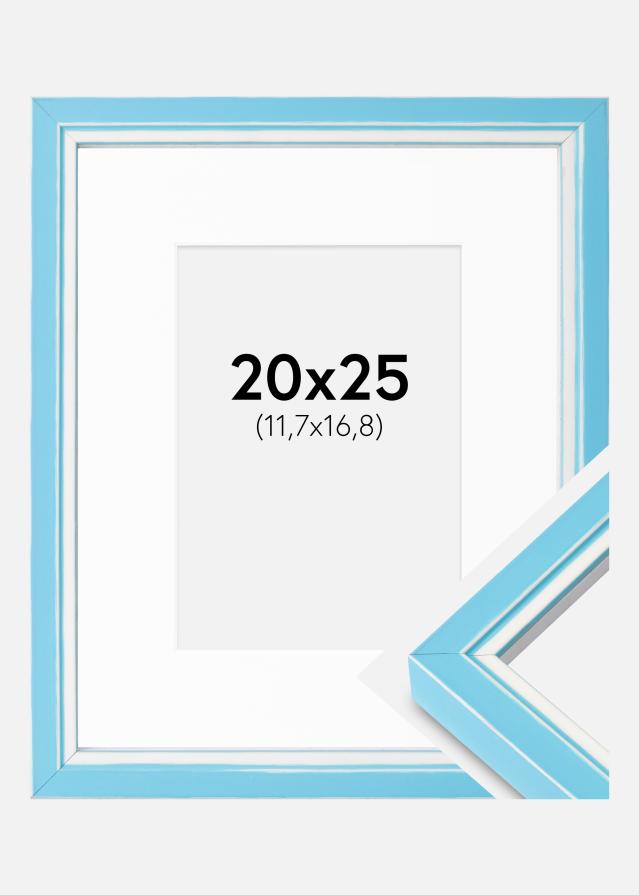 Ram med passepartou Frame Diana Light Blue 20x25 cm - Mounts White 5x7 inches