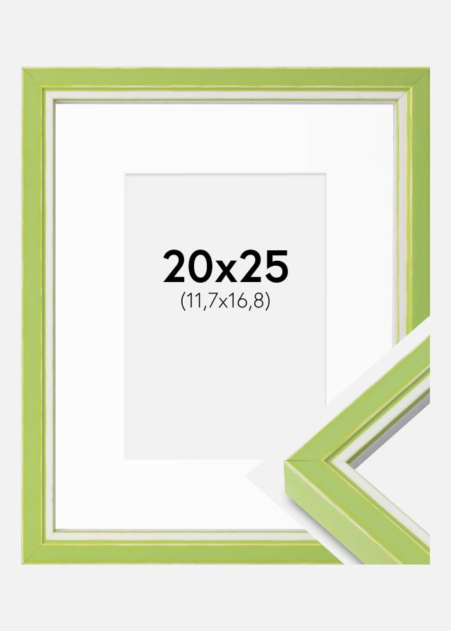 Ram med passepartou Frame Diana Light Green 20x25 cm - Mounts White 5x7 inches