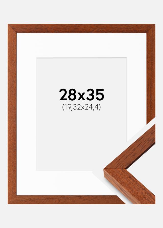 Ram med passepartou Frame Hermes Cherry 28x35 cm - Mounts White 8x10 inches