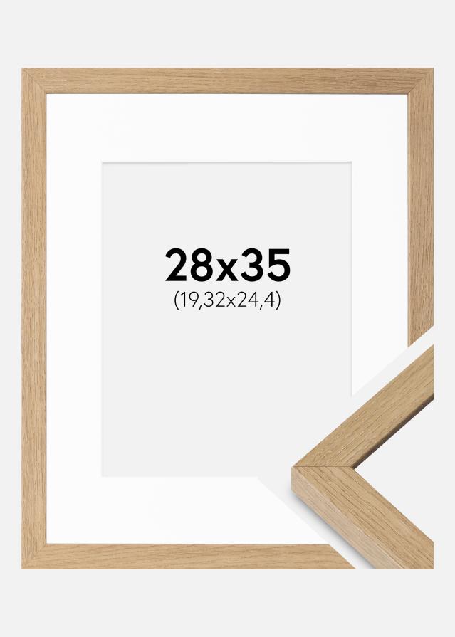 Ram med passepartou Frame Hermes Natural Oak 28x35 cm - Mounts White 8x10 inches
