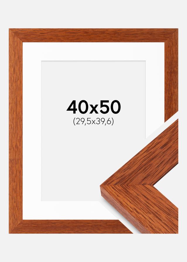 Ram med passepartou Frame Juno Cherry 40x50 cm - Mounts White 12x16 inches