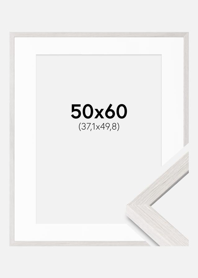 Ram med passepartou Frame Ares White Oak 50x60 cm - Mounts White 15x20 inches
