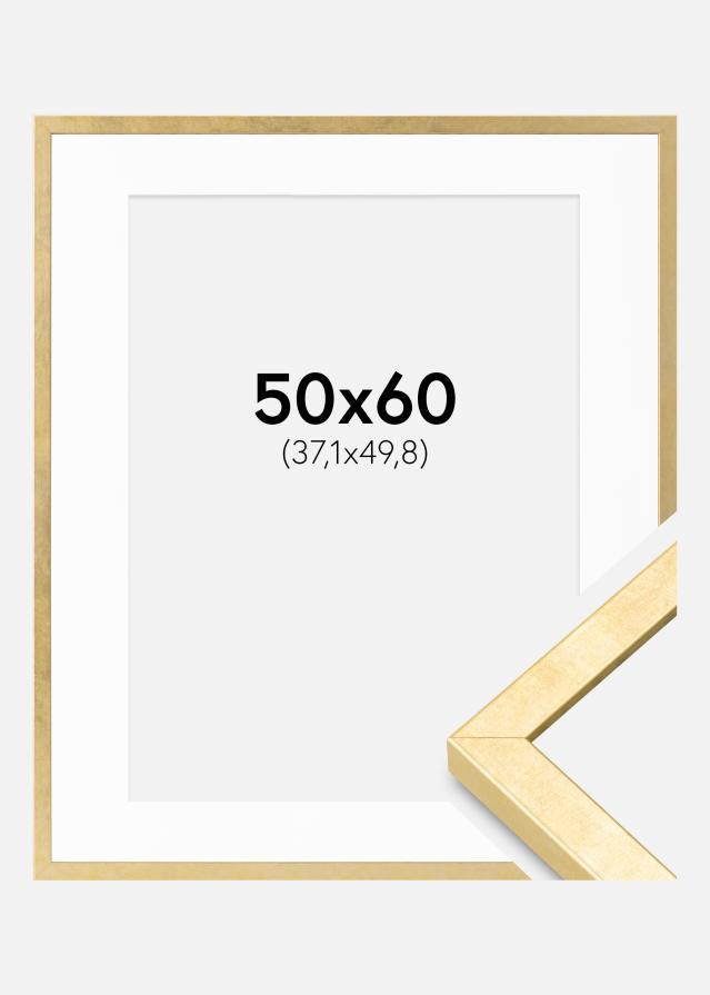 Ram med passepartou Frame Ares Gold 50x60 cm - Mounts White 15x20 inches