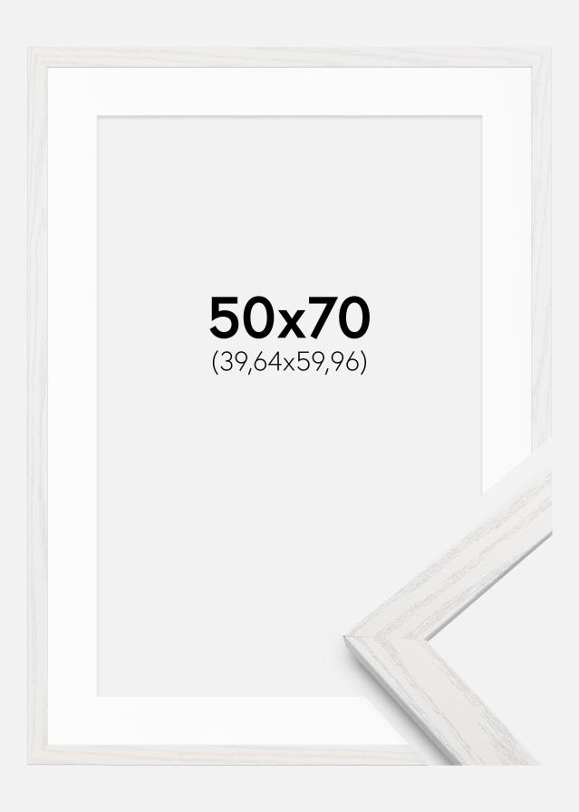 Ram med passepartou Frame Stilren White Oak 50x70 cm - Mounts White 16x24 inches