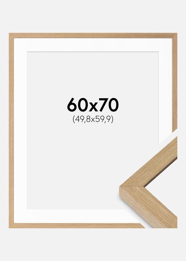 Ram med passepartou Frame Hermes Natural Oak 60x70 cm - Mounts White 20x24 inches