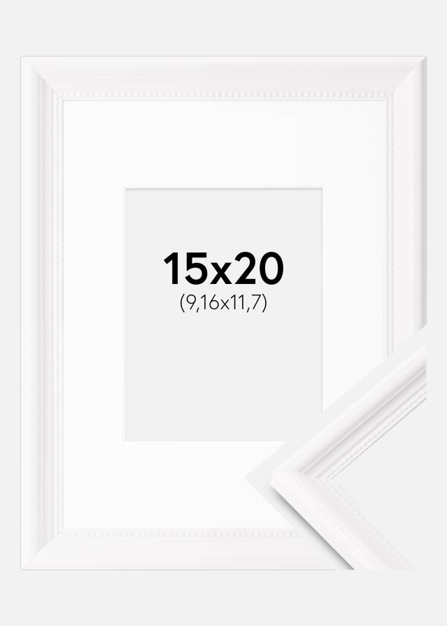 Ram med passepartou Frame Gala White 15x20 cm - Picture Mount White 4x5 inches