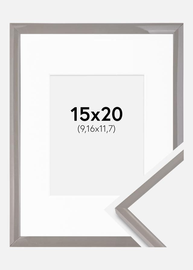 Ram med passepartou Frame New Lifestyle Earth Grey 15x20 cm - Mounts White 4x5 inches