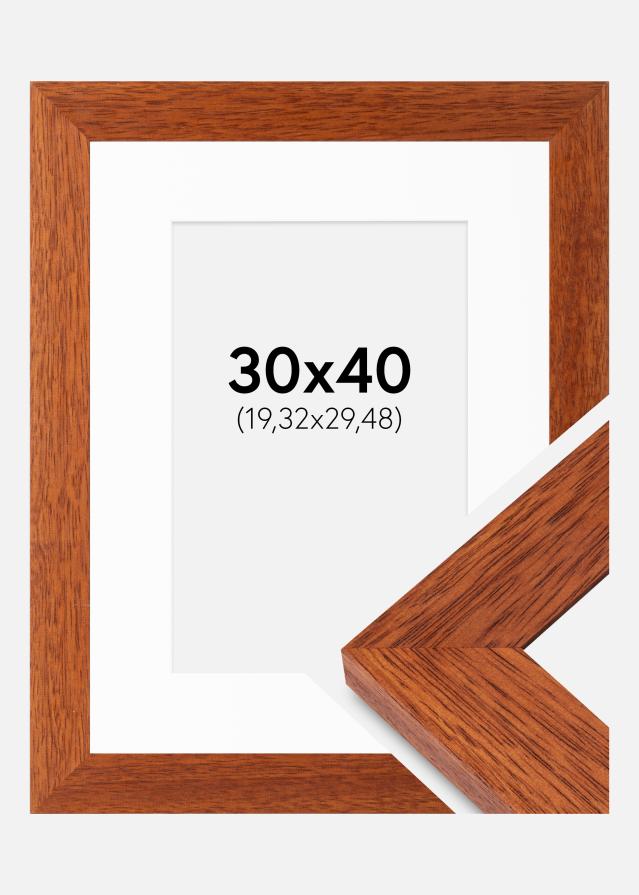 Ram med passepartou Frame Juno Cherry 30x40 cm - Mounts White 8x12 inches