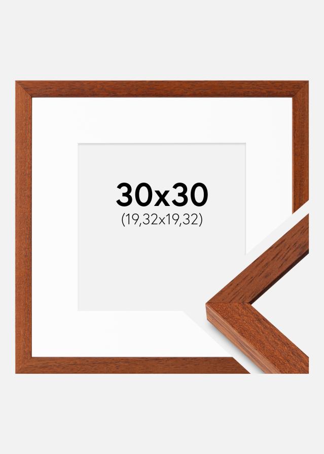 Ram med passepartou Frame Hermes Cherry 30x30 cm - Mounts White 8x8 inches