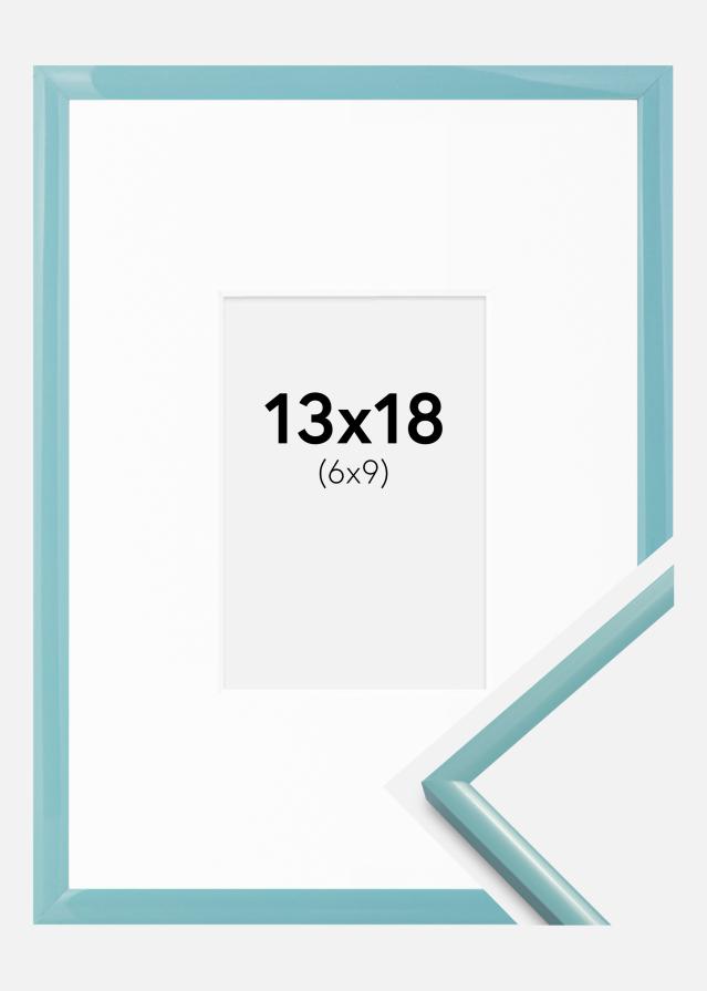 Ram med passepartou Frame New Lifestyle Turquoise 13x18 cm - Mounts White 7x10 cm