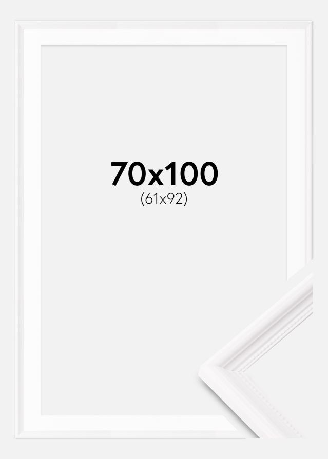 Ram med passepartou Frame Gala White 70x100 cm - Picture Mount White 62x93 cm