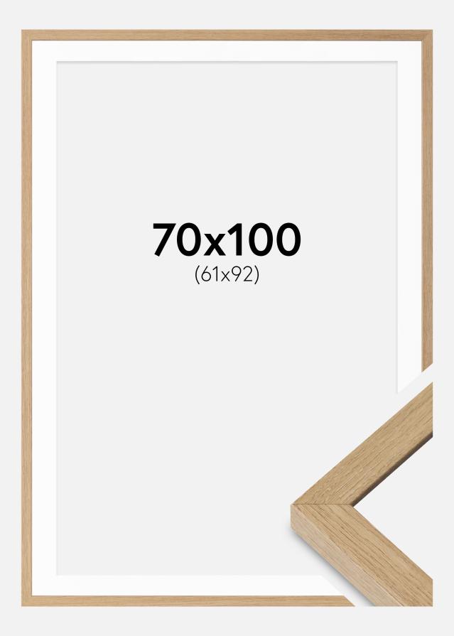 Ram med passepartou Frame Hermes Natural Oak 70x100 cm - Mounts White 62x93 cm