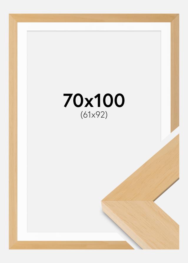 Ram med passepartou Frame Juno Wood 70x100 cm - Mounts White 62x93 cm