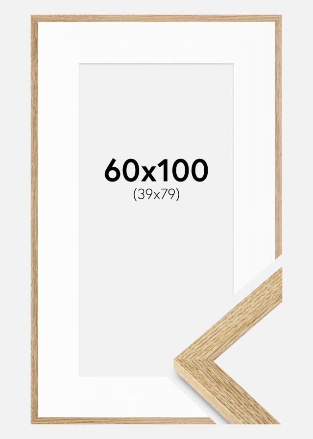 Ram med passepartou Frame Selection Oak 60x100 cm - Mounts White 40x80 cm