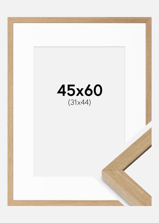 Ram med passepartou Frame Hermes Natural Oak 45x60 cm - Mounts White 32x45 cm