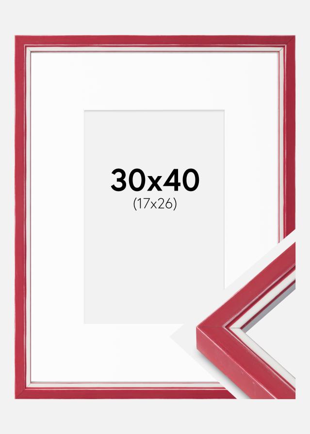 Ram med passepartou Frame Diana Red 30x40 cm - Mounts White 18x27 cm